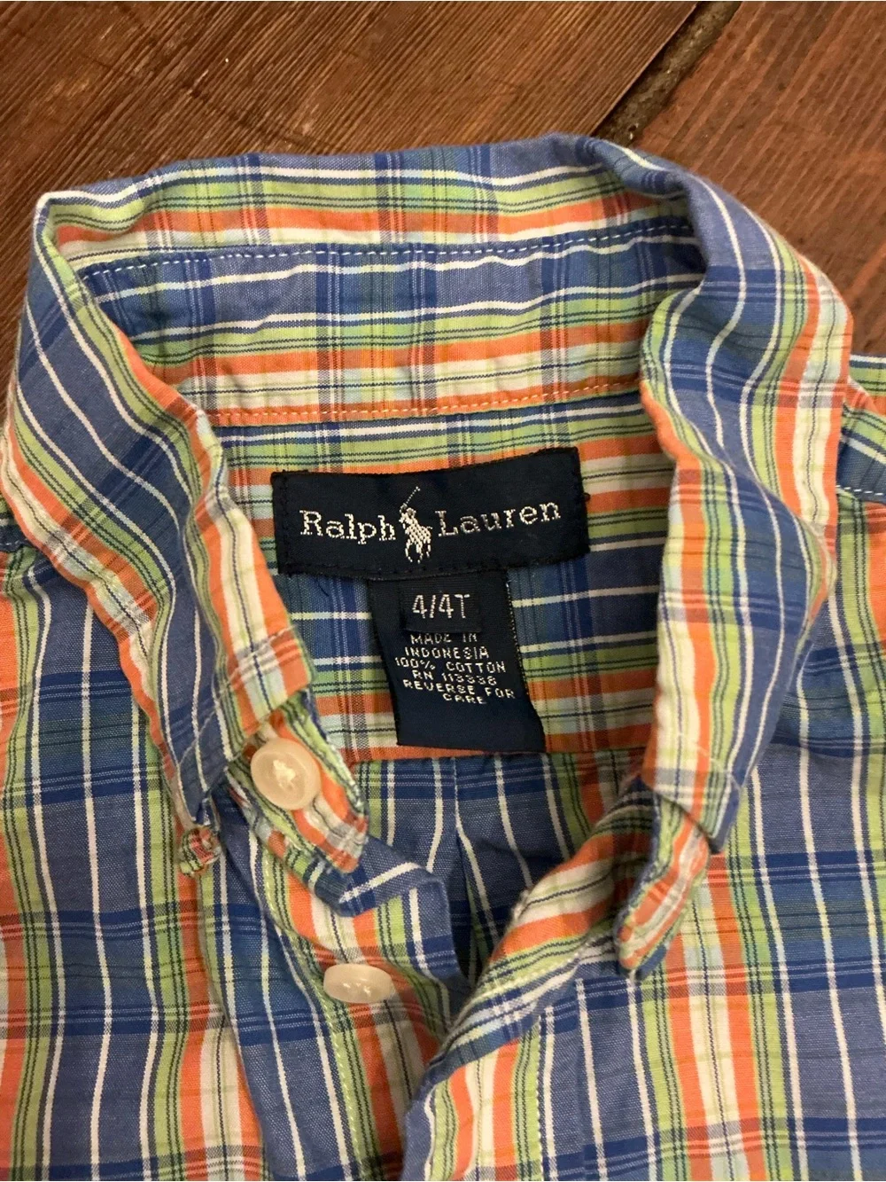 Polo Ralph Lauren Multicolor Plaid Short Sleeve Button Shirts boys 4T Set of 3